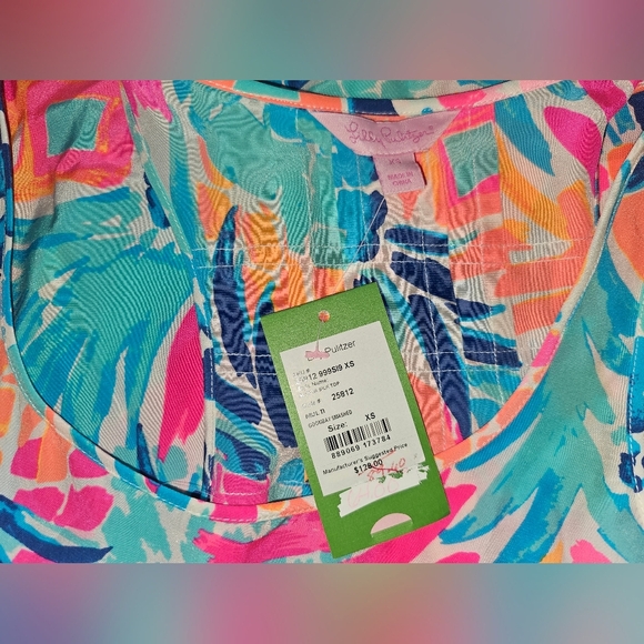 Lilly Pulitzer Alyssa Silk Pineapple Cami Tank Top NWT Multicolor Sz XS - Picture 2 of 11